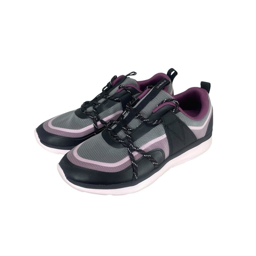 Vionic Austyn Mesh Athletic Comfort Shoes Womens Size 8.5 Black / Purple
